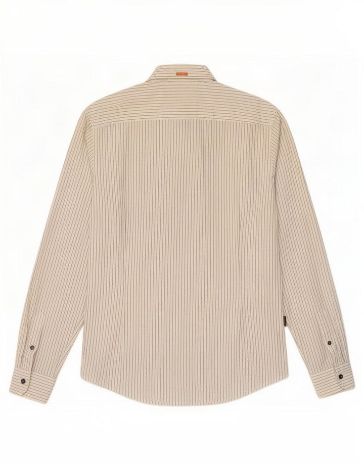 Hugo Boss Slim-Fit-Hemd für Damen aus mittelweißer Nadelstreifen-Baumwolle