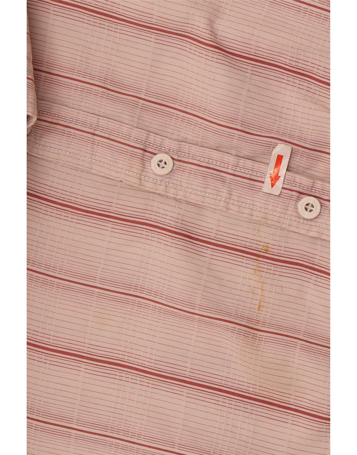 Wrangler Herren Kurzarmhemd XL Rosa gestreift