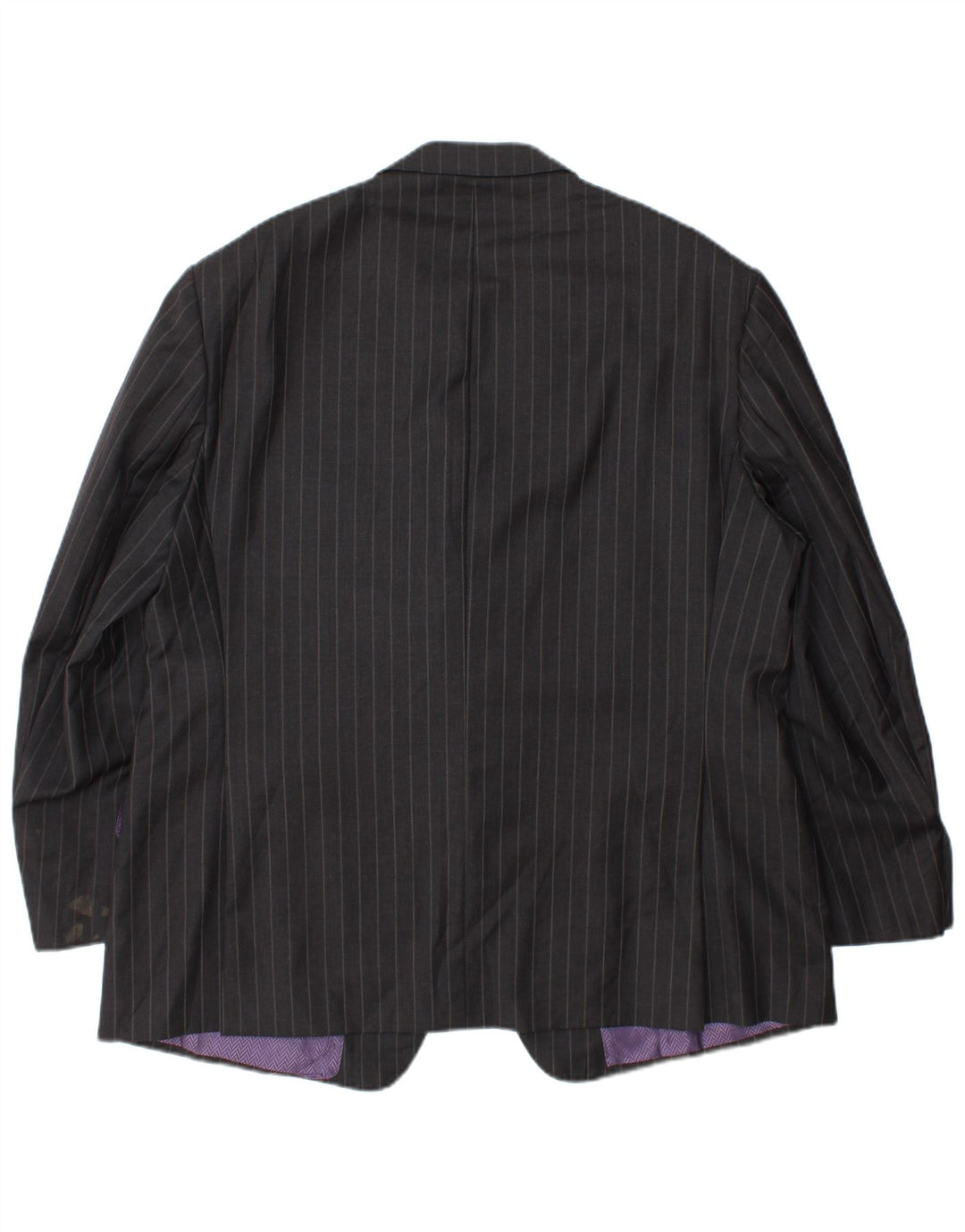 Marks & Spencer Herren-Blazer mit 2 Knöpfen, UK 44, XL, graue Nadelstreifenwolle