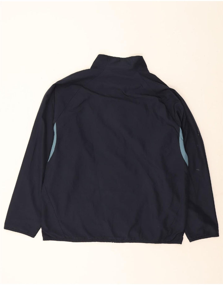 ADIDAS Mens Tracksuit Top Jacket IT 42/44 Large Navy Blue Colourblock Vintage Adidas and Second-Hand Adidas from Messina Hembry 