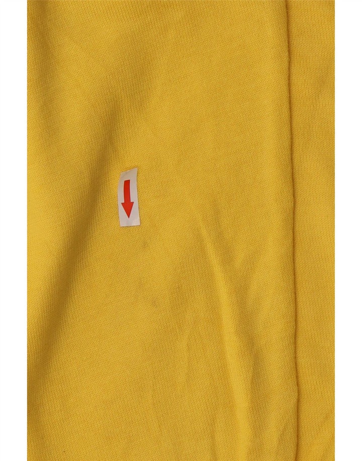 Sergio Tacchini Herren-Pullover mit Reißverschluss am Hals, große gelbe Baumwolle