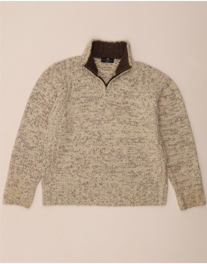 Marks & Spencer Herren-Pullover Harbor mit Reißverschluss, Blau, Mittelweiß