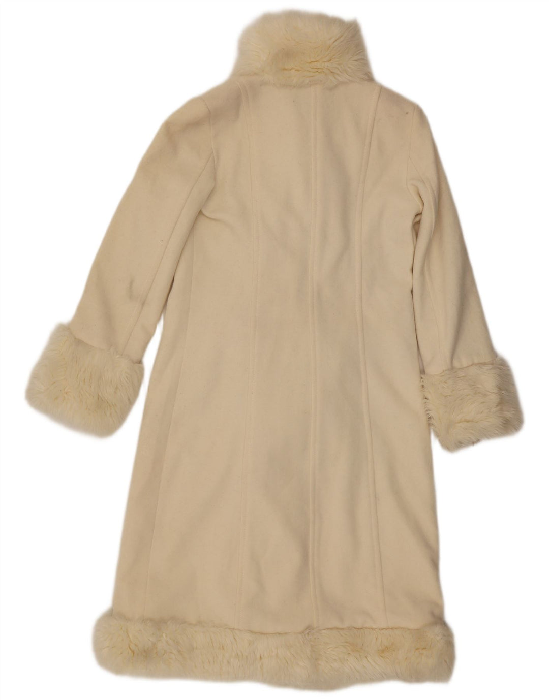 Zara Damen Mantel UK 10 Small Beige Wolle