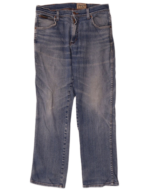 Wrangler Herren Texas Stretch Straight Jeans W34 L30 Blaue Baumwolle