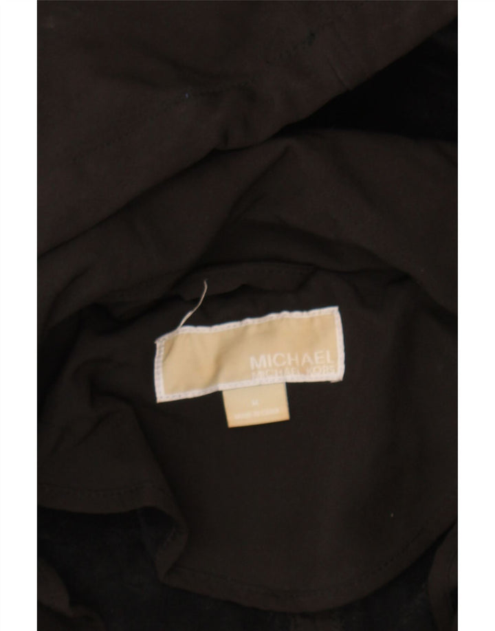MICHAEL KORS Womens Hooded Trench Coat UK 14 Medium Black Polyester Vintage Michael Kors and Second-Hand Michael Kors from Messina Hembry 
