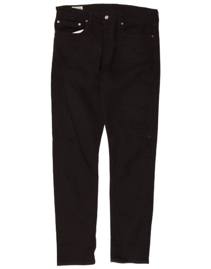 LEVI'S Herren 512 Slim Tapered Jeans W34 L34 Schwarze Baumwolle