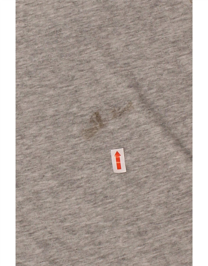 NIKE Mens Dri Fit Graphic T-Shirt Top Medium Grey Cotton