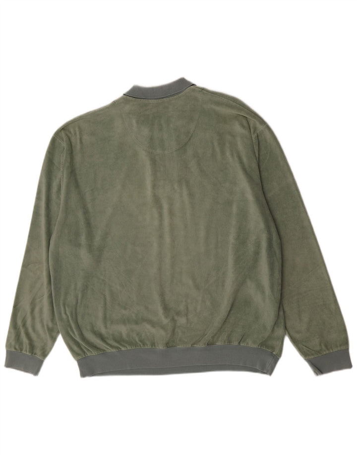 Catamaran Herren-Top, langärmelig, 2XL, grüne Baumwolle