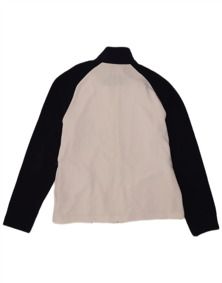 Kappa Damen-Trainingsanzug-Top-Jacke, UK 20 2XL, weißes Colourblock-Polyester