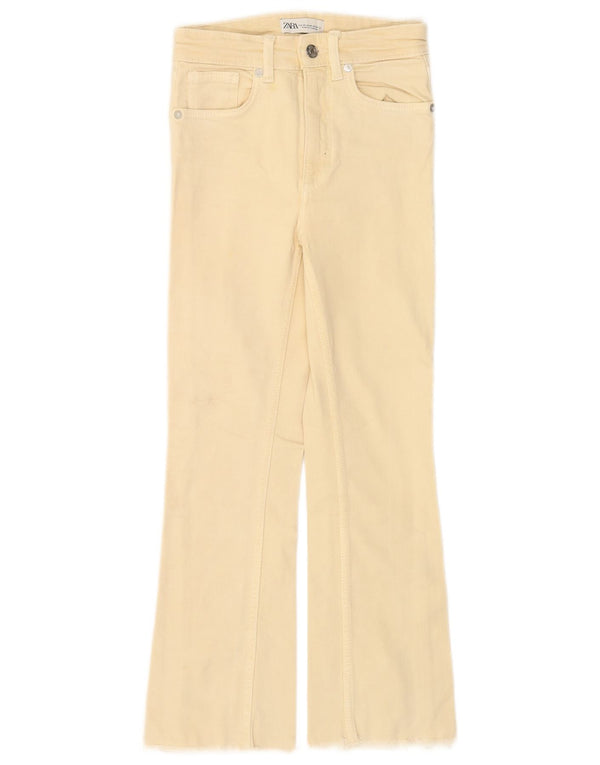 Zara Damen Bootcut Jeans EU 34 2XS W24 L24 Beige