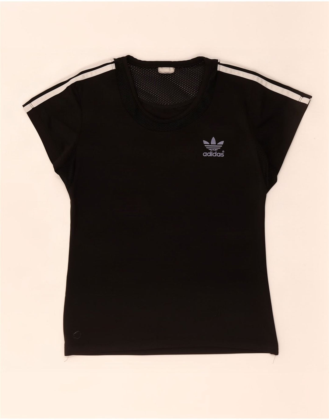 Adidas Damen T-Shirt Top UK 10 Small Schwarz