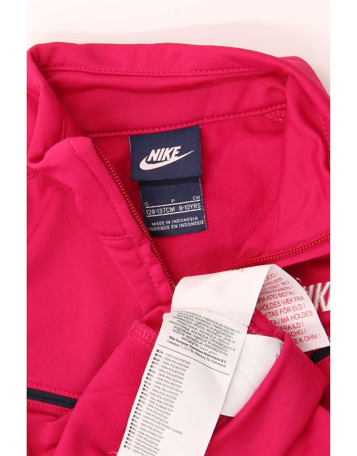 Nike Mädchen-Trainingsanzugoberteil, Jacke, 8–9 Jahre, Größe S, Rosa, Polyester