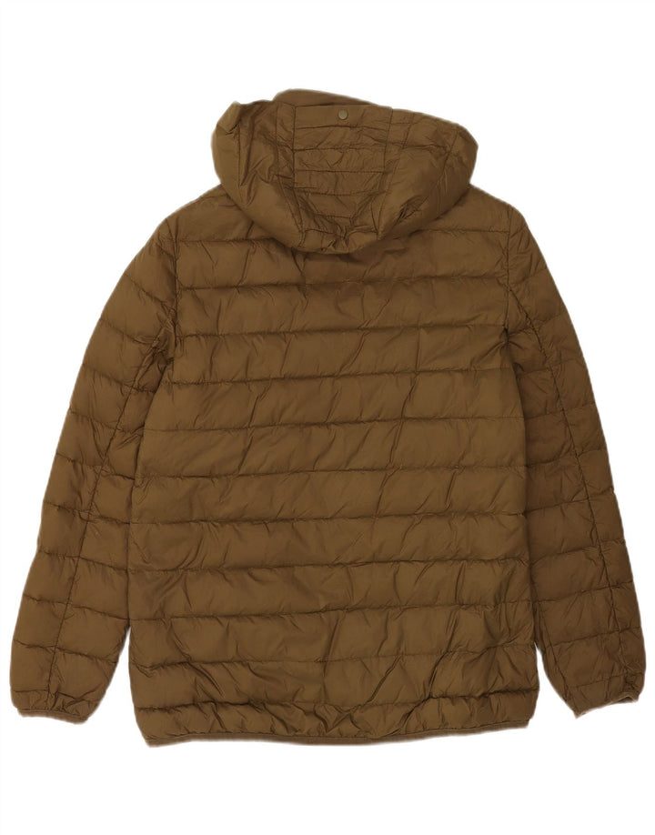 Zara Damen-Jacke mit Kapuze, gepolstert, UK 10, Größe S, Khaki, Polyester