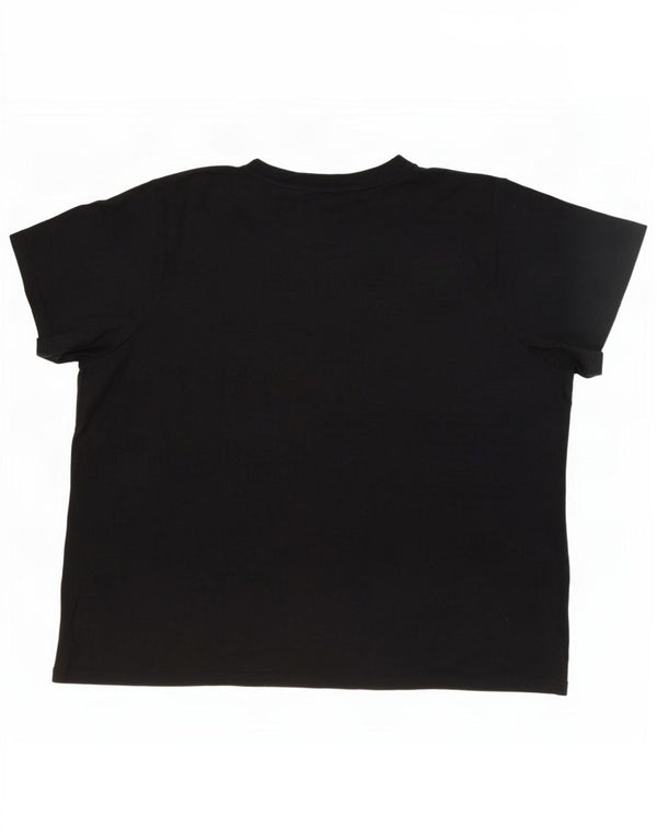 Levi's Damen T-Shirt Top UK 22 3XL Schwarz Baumwolle