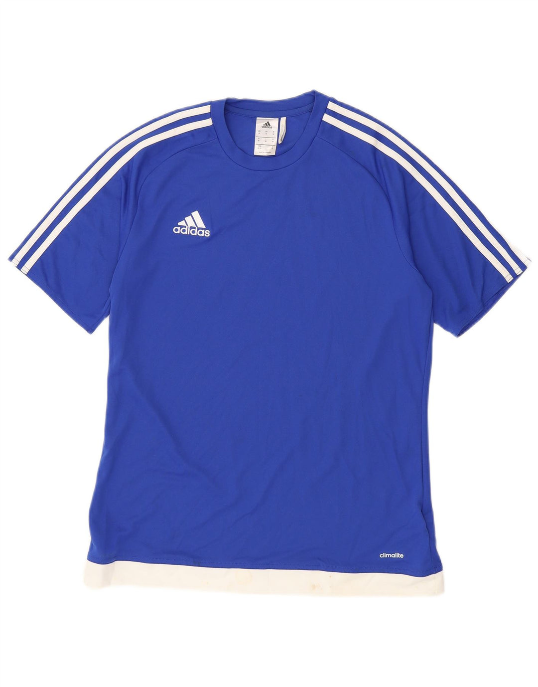 ADIDAS Herren Climalite T-Shirt Top Mittelblaues Colourblock-Polyester