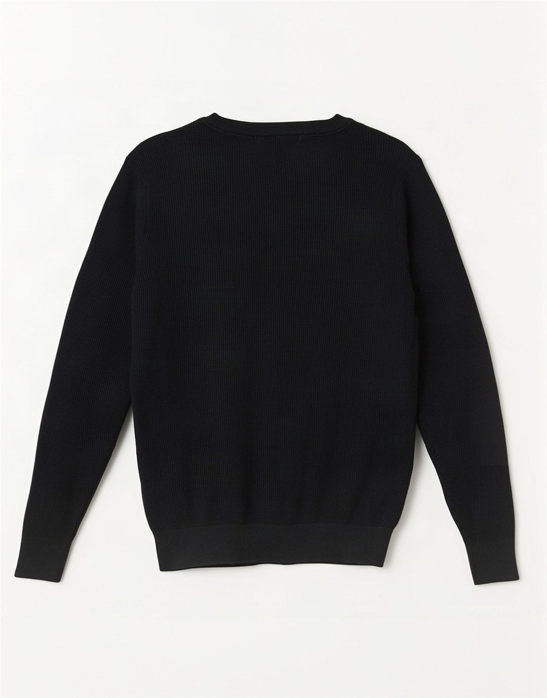 Zara Herren-Pullover mit Rundhalsausschnitt, Größe S, grüne Baumwolle
