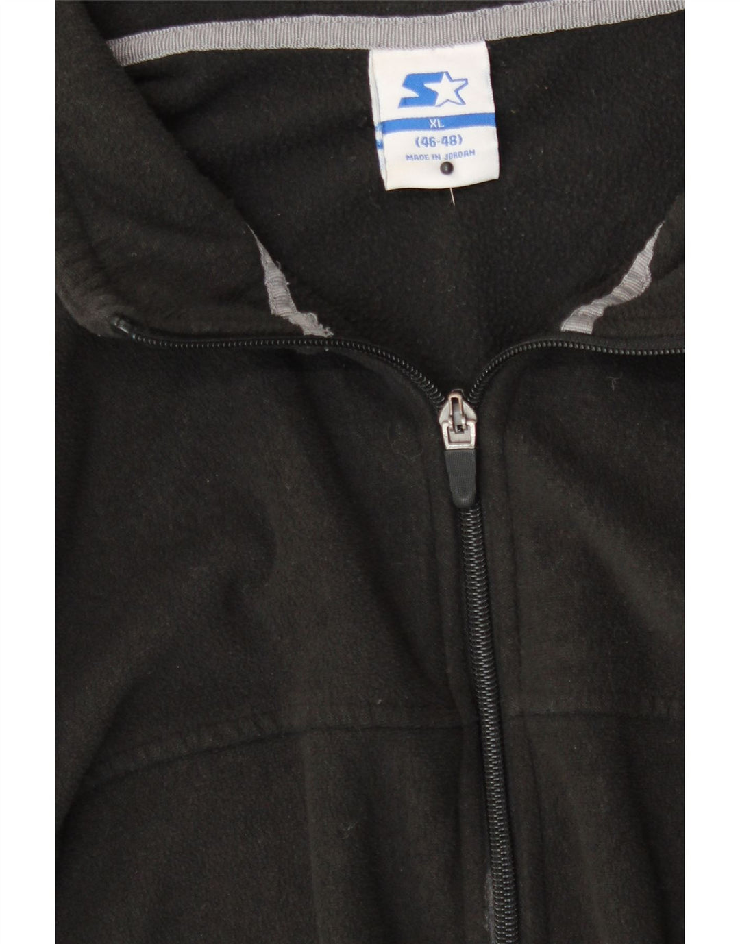 STARTER Mens Fleece Jacket UK 46/48  XL Black Polyester Vintage Starter and Second-Hand Starter from Messina Hembry 