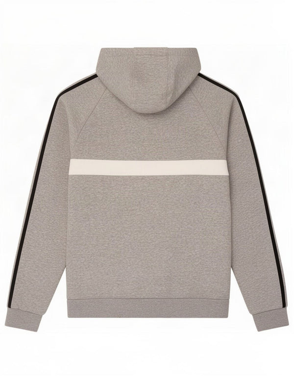 Adidas Mens Hoodie Jumper Medium Grey Colourblock Cotton