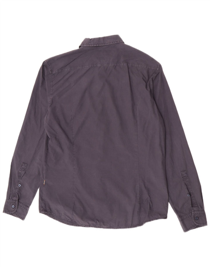 Hugo Boss Herren-Slim-Fit-Hemd, groß, Marineblau