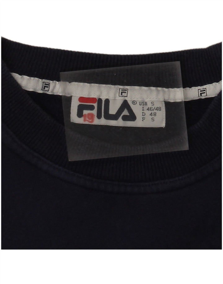 Fila Herren Grafik-Sweatshirt-Pullover IT 46/48 Small Marineblau Farbblock