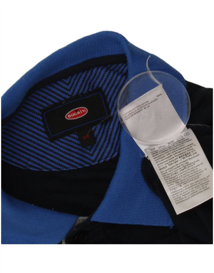 Bugatti Poloshirt für Jungen, 13–14 Jahre, marineblaue Baumwolle