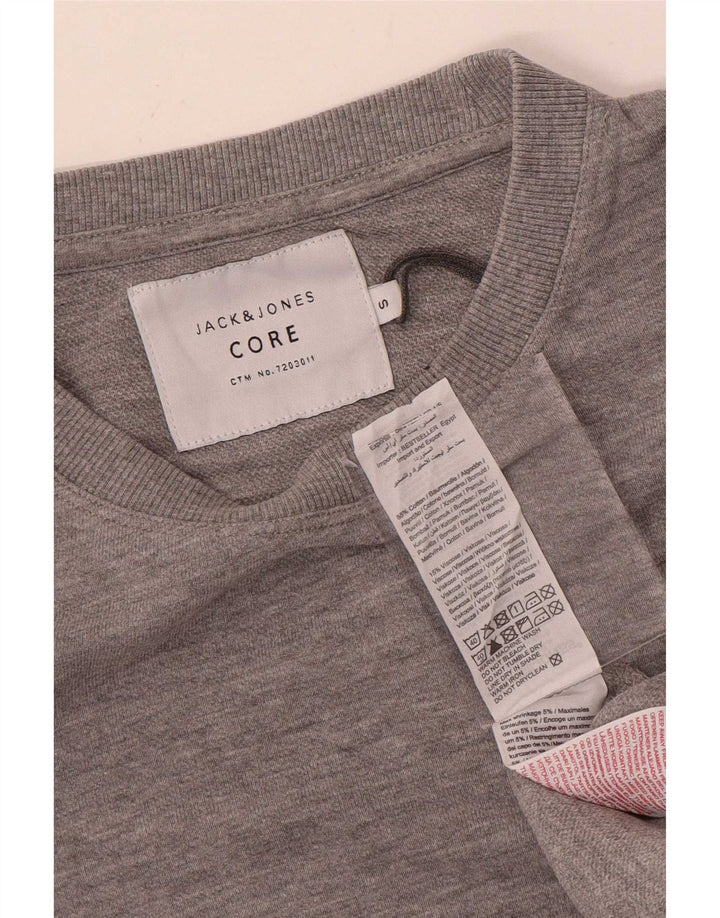 Jack & Jones Herren-Sweatshirt mit Grafik, Größe S, Grau, Baumwolle