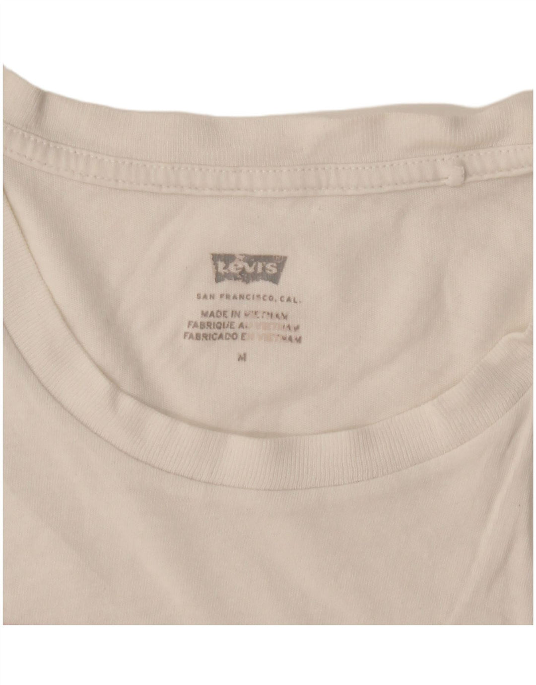 Levi's Damen Grafik-T-Shirt-Oberteil UK 14 Mittelweiß