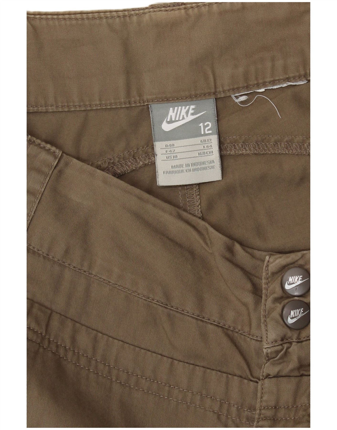 Nike Damen Bermudashorts UK 12 Medium W30 L12 Khaki