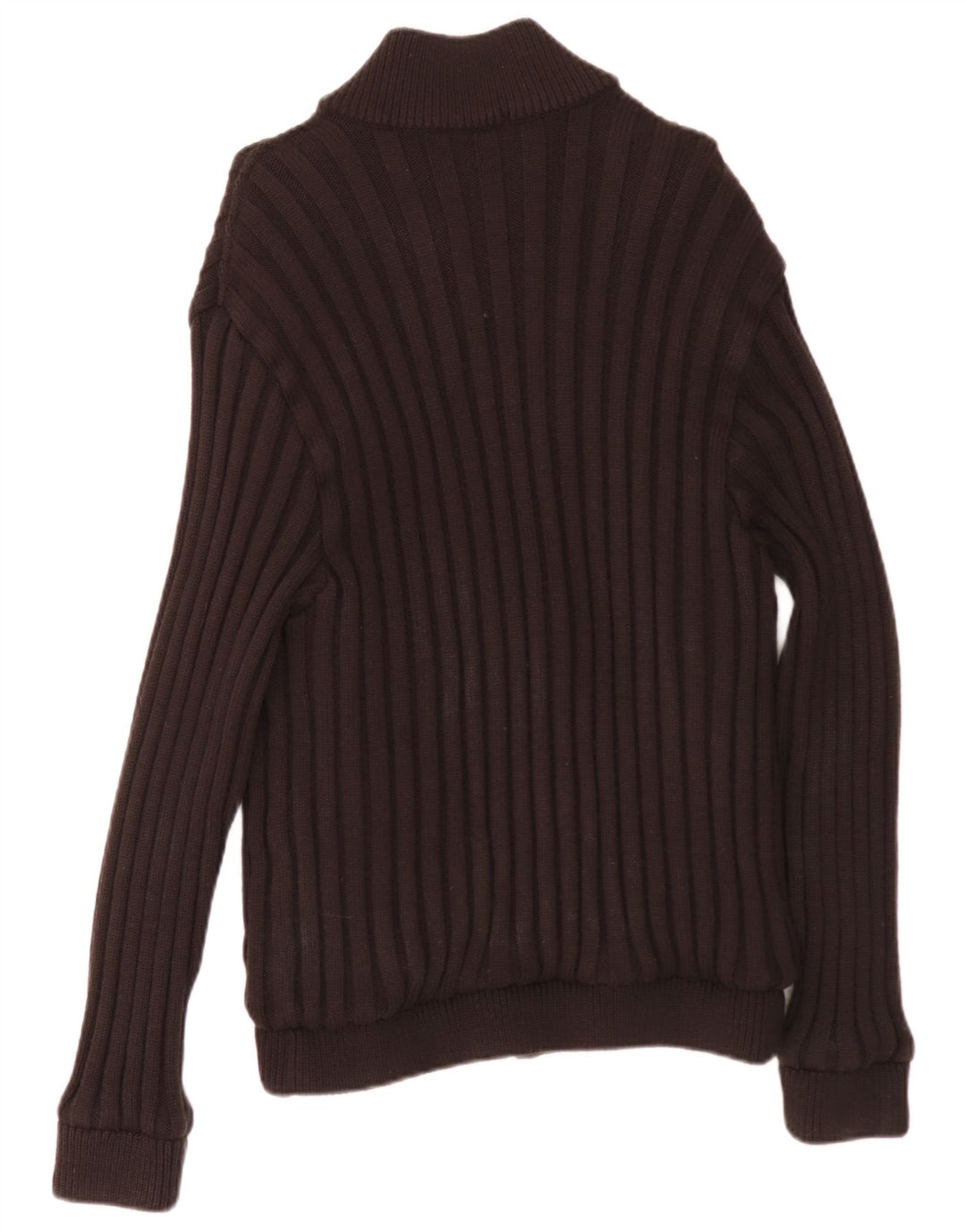 Amerigo Vespucci Herren-Cardigan mit durchgehendem Reißverschluss Mittelbraun