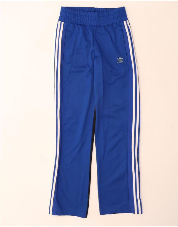 Adidas Damen-Trainingshose, UK 8, Größe S, blau, Colourblock-Polyester