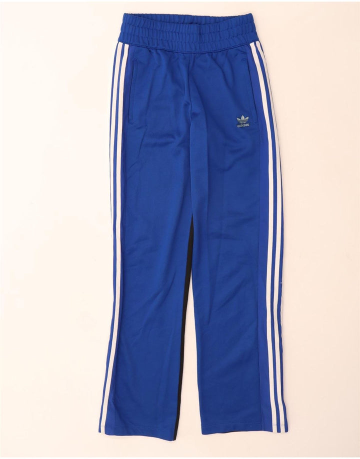 Adidas Damen-Trainingshose, UK 8, Größe S, blau, Colourblock-Polyester