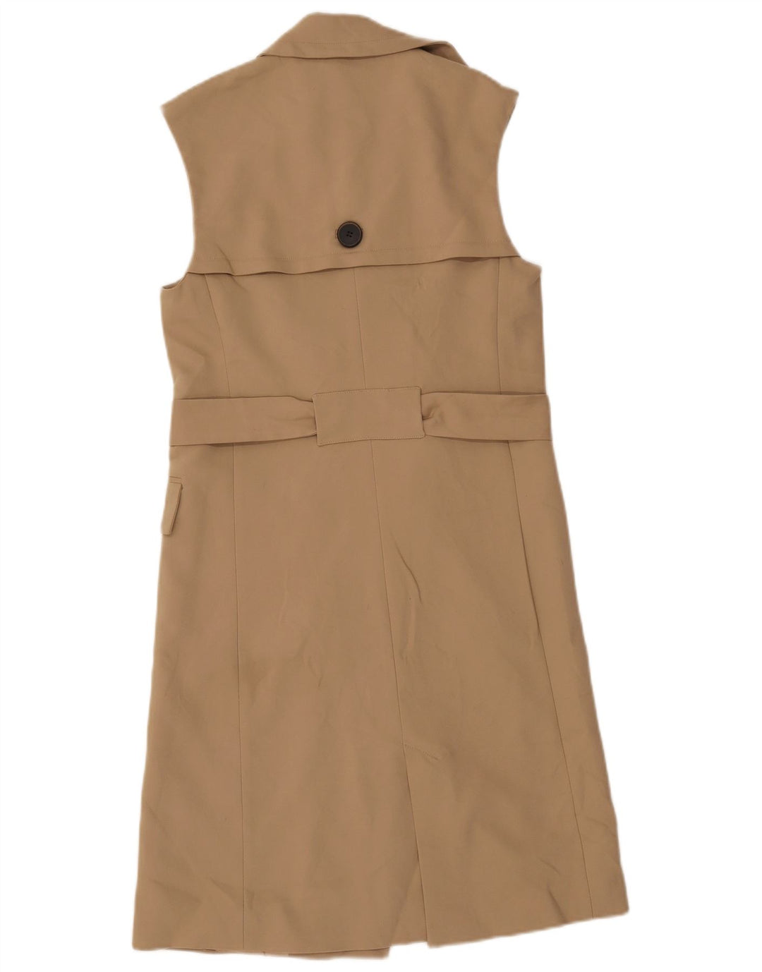 ZARA Damen ärmelloser zweireihiger Mantel UK 6 XS Beige
