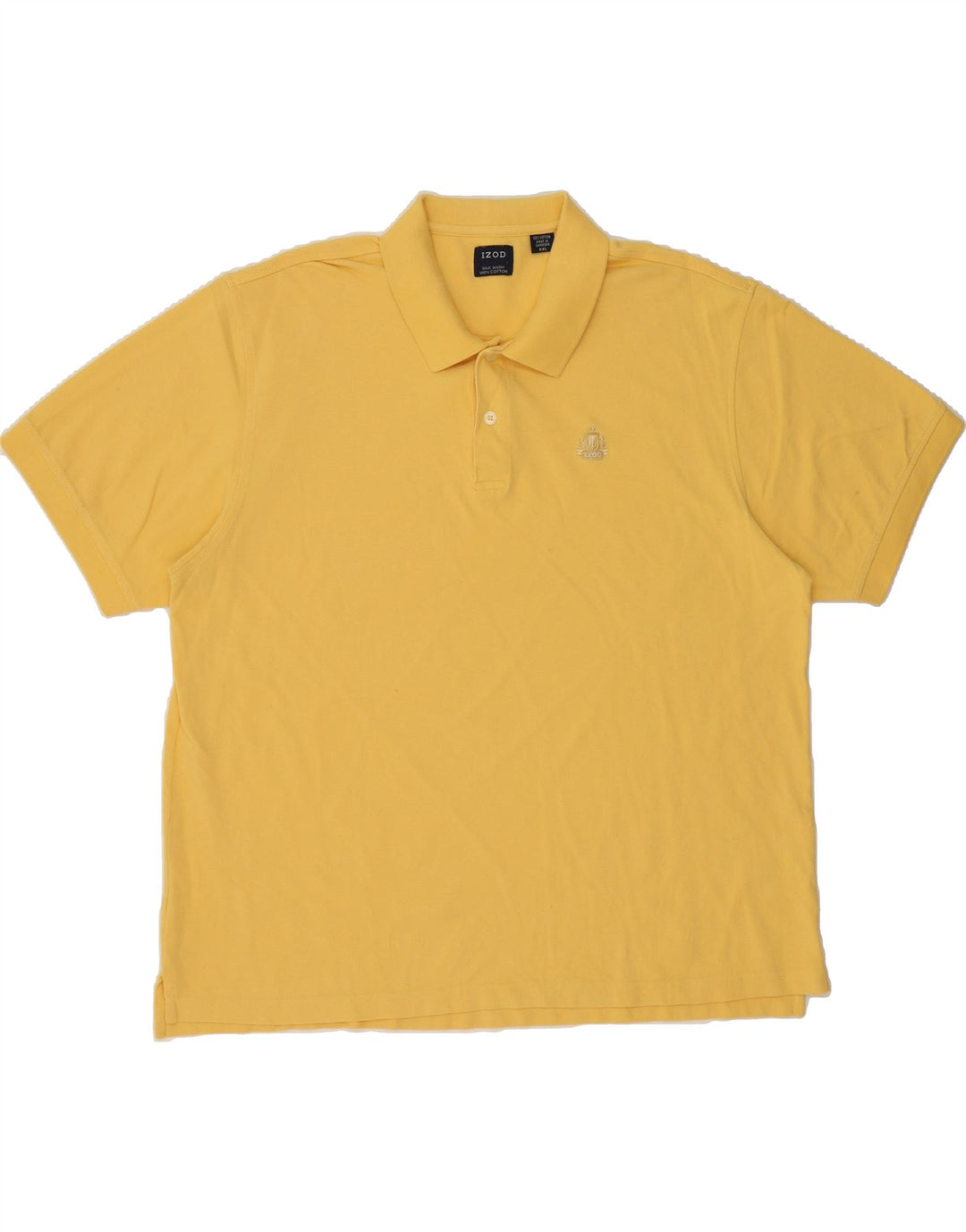 IZOD Mens Polo Shirt 2XL Yellow Cotton Vintage Izod and Second-Hand Izod from Messina Hembry 