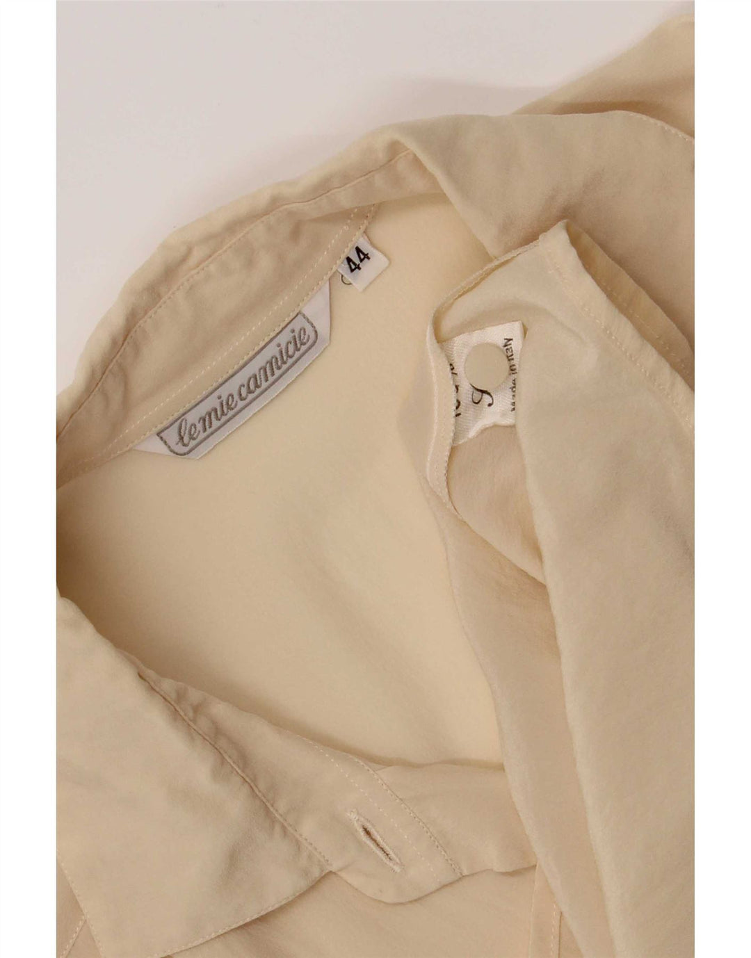 Vintage Damen Hemdbluse IT 44 Medium Off White Silk