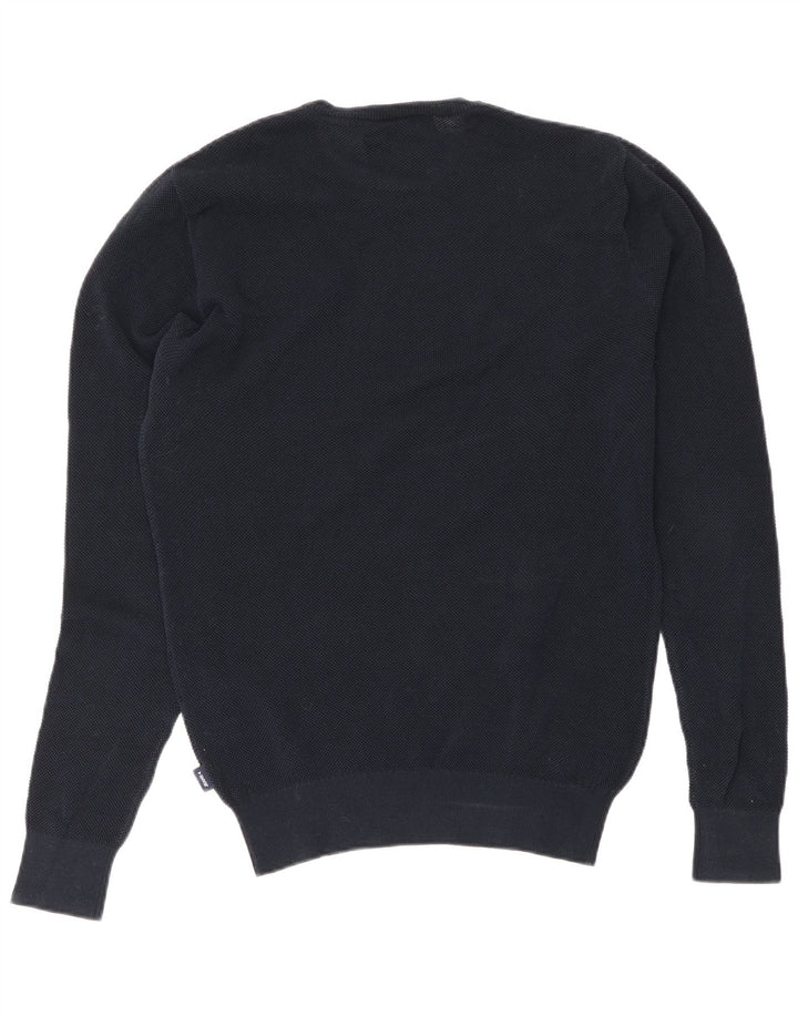 Armani Jeans Herren-Pullover mit Rundhalsausschnitt, mittlere marineblaue Baumwolle