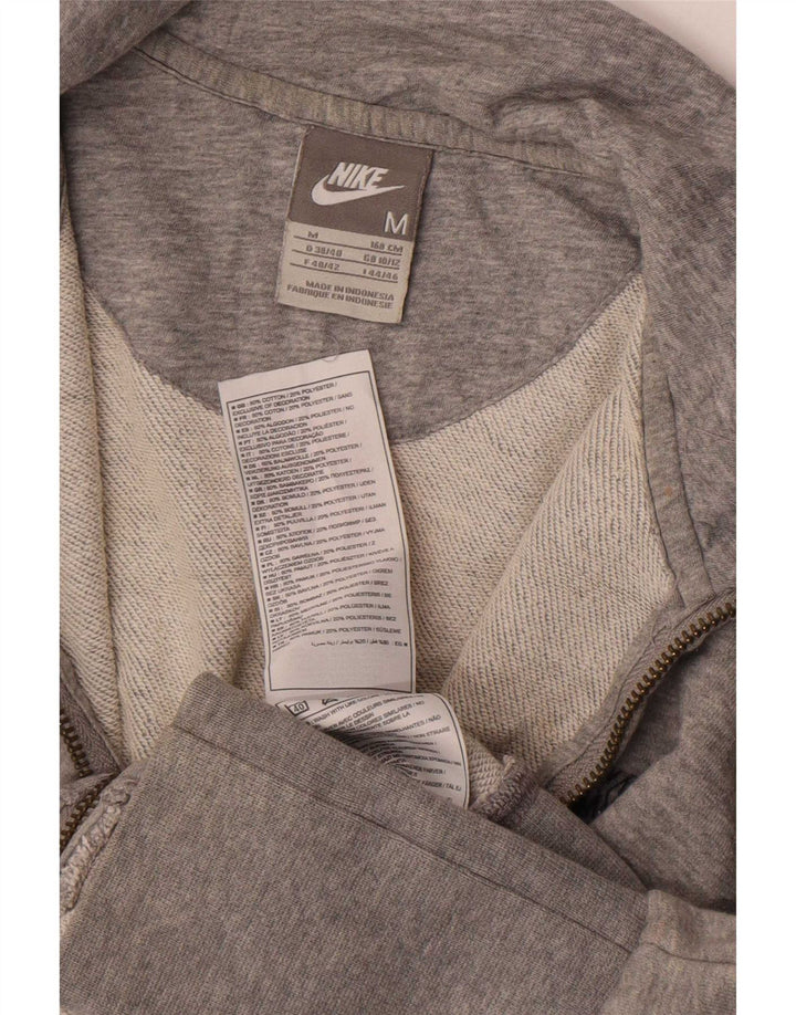Nike Damen-Trainingsanzug-Top-Jacke, UK 10/12, mittelgrau gefleckte Baumwolle