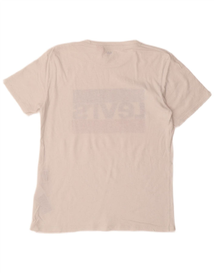 LEVI'S Herren-T-Shirt mit Grafik, Größe S, weiße Baumwolle