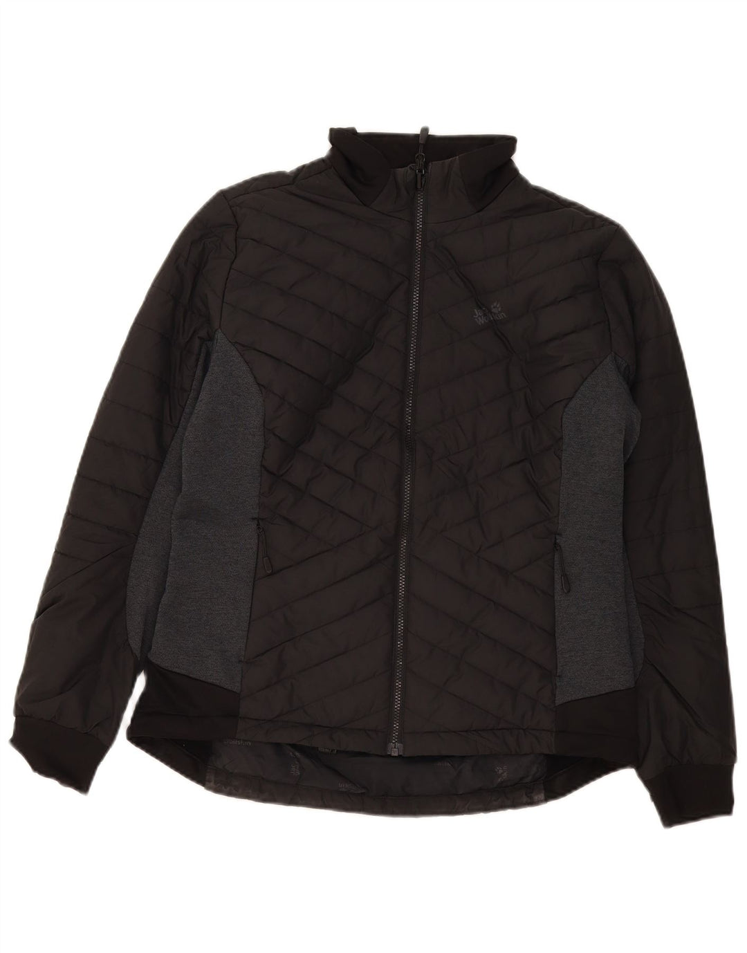 Jack Wolfskin Damen Wattierte Jacke UK 16 Large Schwarz Colourblock Polyester