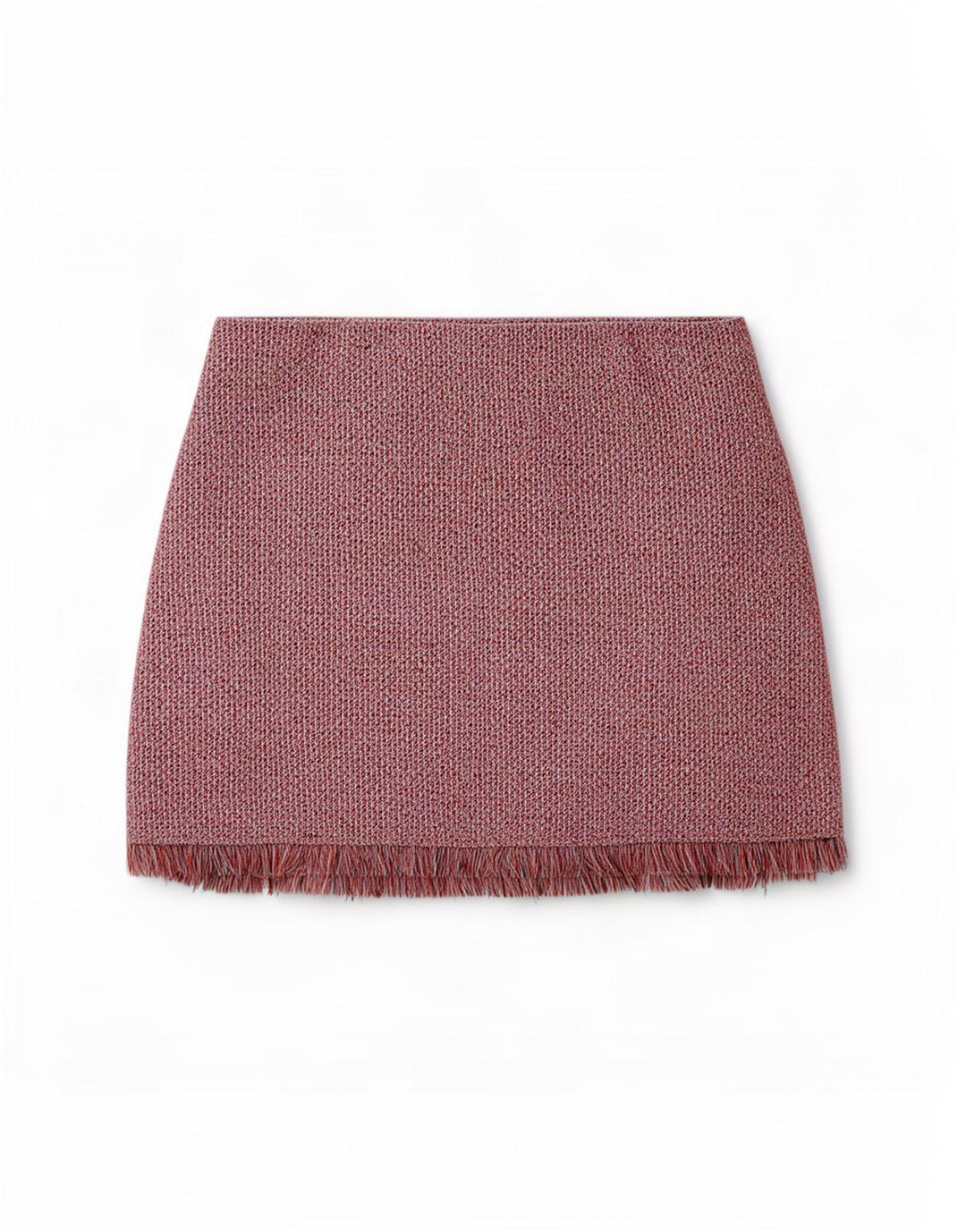 Zara Damen Minirock Large W30 Rot meliert