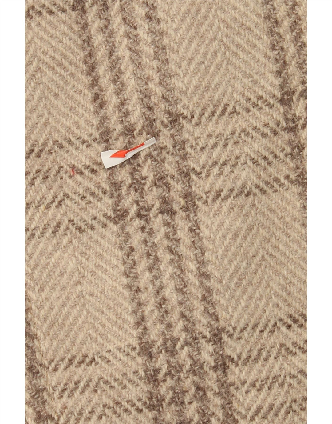 C&A Herren-Blazer, zweireihig, Gr. 38, mittelbeige, Hahnentrittmuster, Wolle