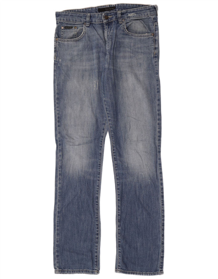 Calvin Klein Damen Distressed Slim Jeans W32 L33 Blau