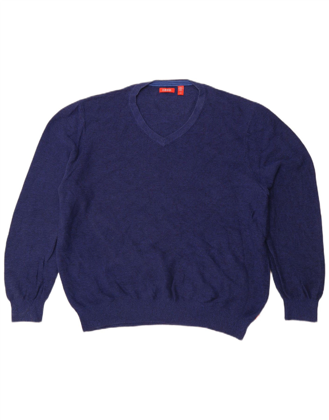 Izod Herren-Pullover mit V-Ausschnitt, groß, aus blauer Baumwolle