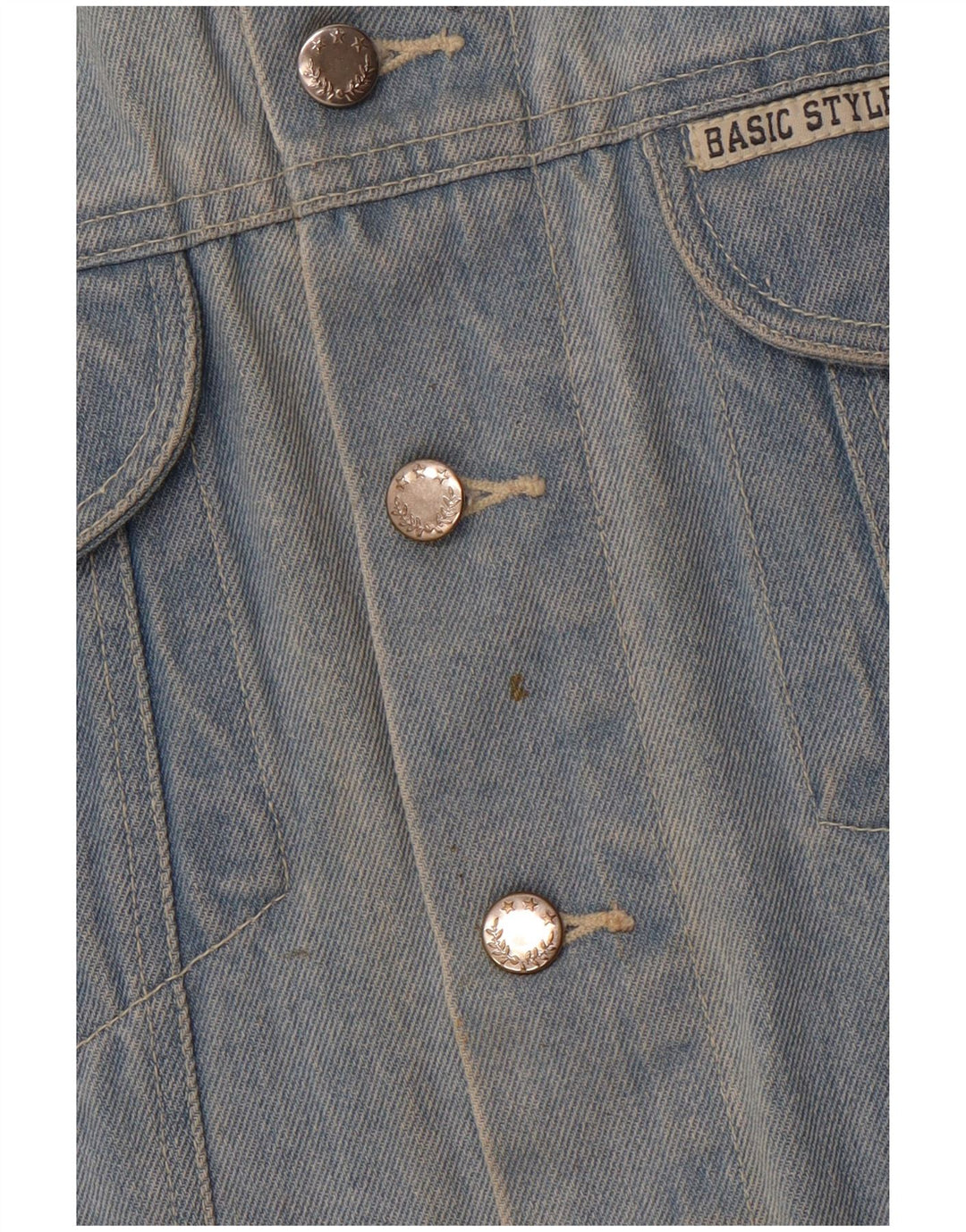 MARCEL CLAIR Herren Jeansweste UK 42 XL Blaue Baumwolle