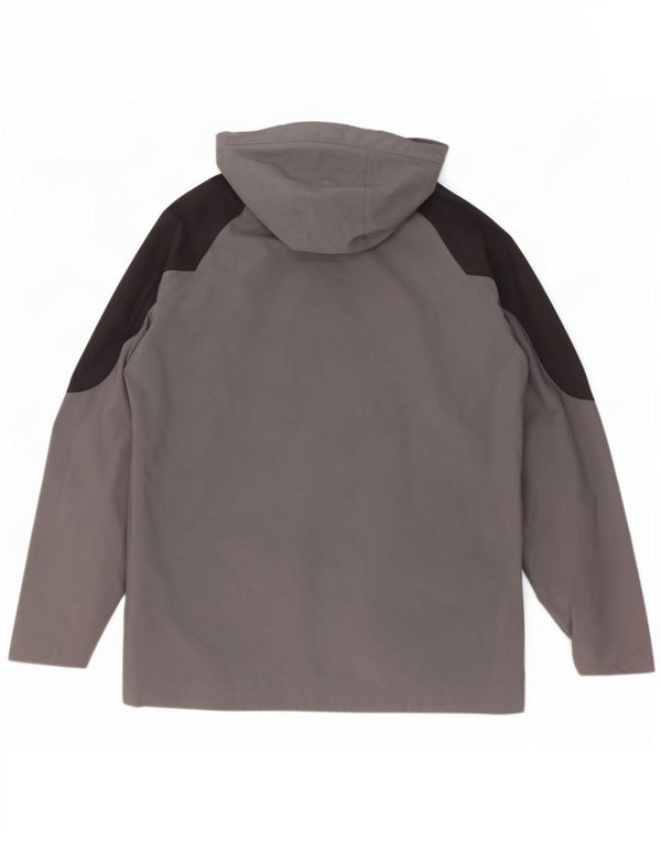 SALEWA Herren-Regenjacke mit Kapuze, UK 44, XL, Grau, Farbblock