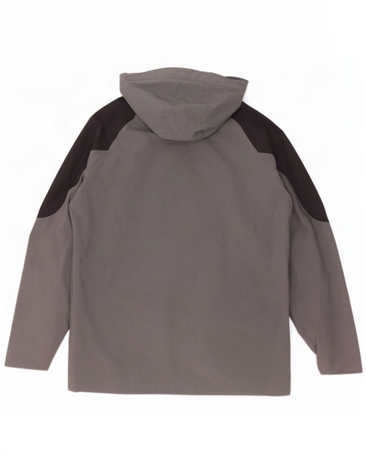 SALEWA Herren-Regenjacke mit Kapuze, UK 44, XL, Grau, Farbblock