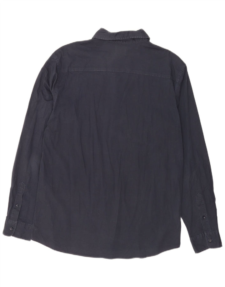 Jack & Jones Herren-Hemd, groß, marineblau, Baumwolle