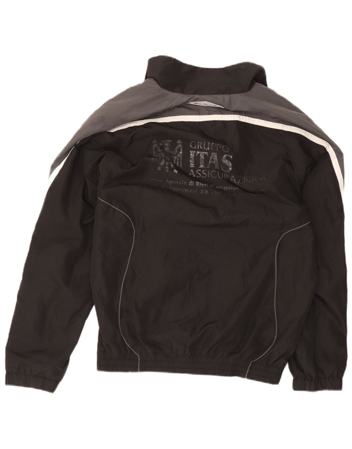 Umbro Herren-Trainingsanzugoberteil mit Grafik, Mittelschwarzes Farbblock-Polyester