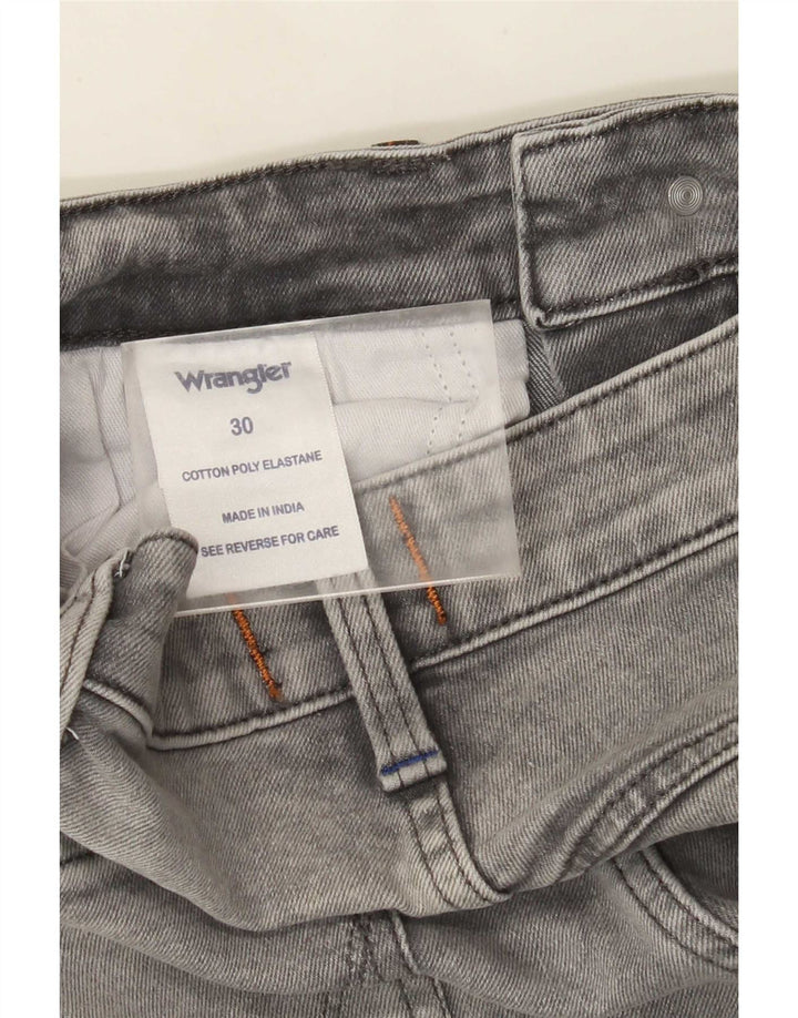 Wrangler Herren Zathan Straight Jeans W30 L32 Graue Baumwolle