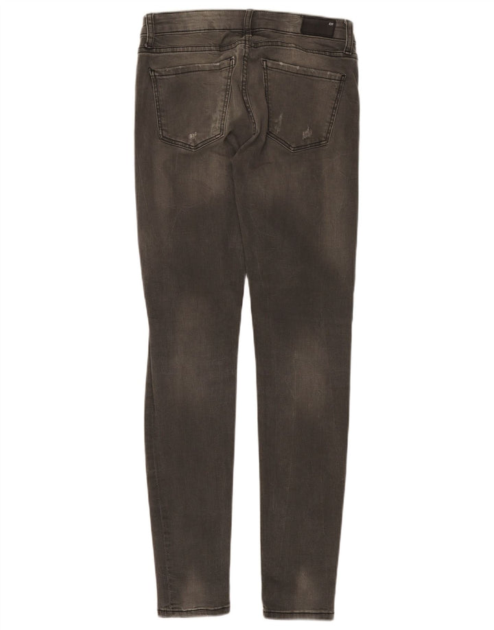 Zara Damen-Jeans mit mittlerer Leibhöhe, Distressed Slim, EU 36, XS, W26, L29, Grau
