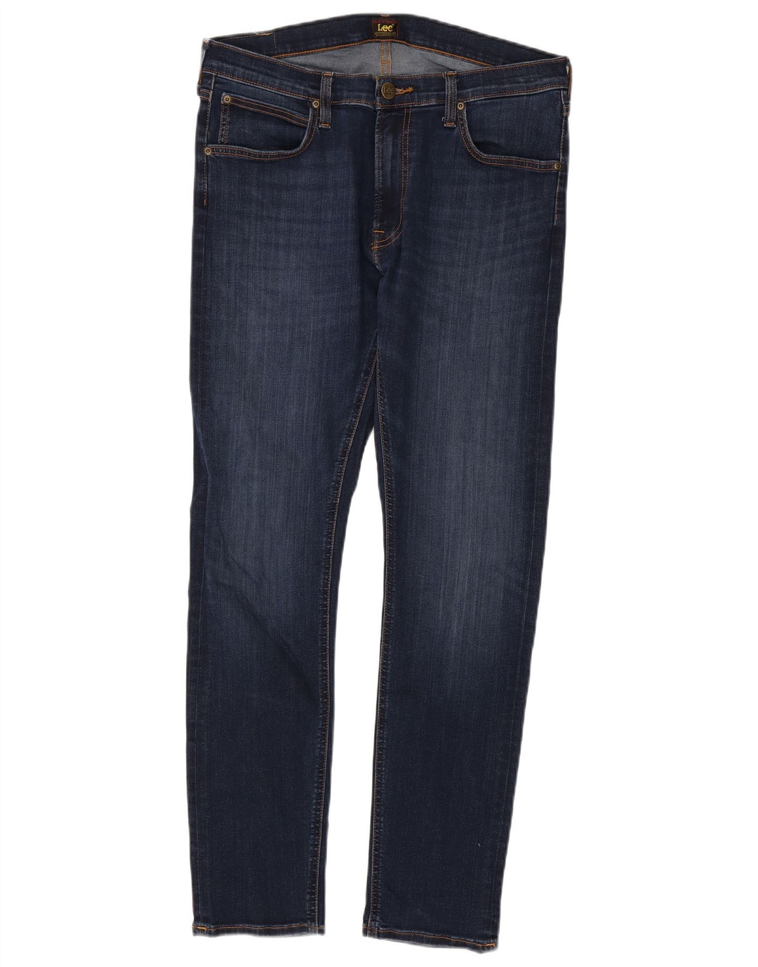 Lee Herren Luke Slim Jeans W34 L32 Marineblau Baumwolle